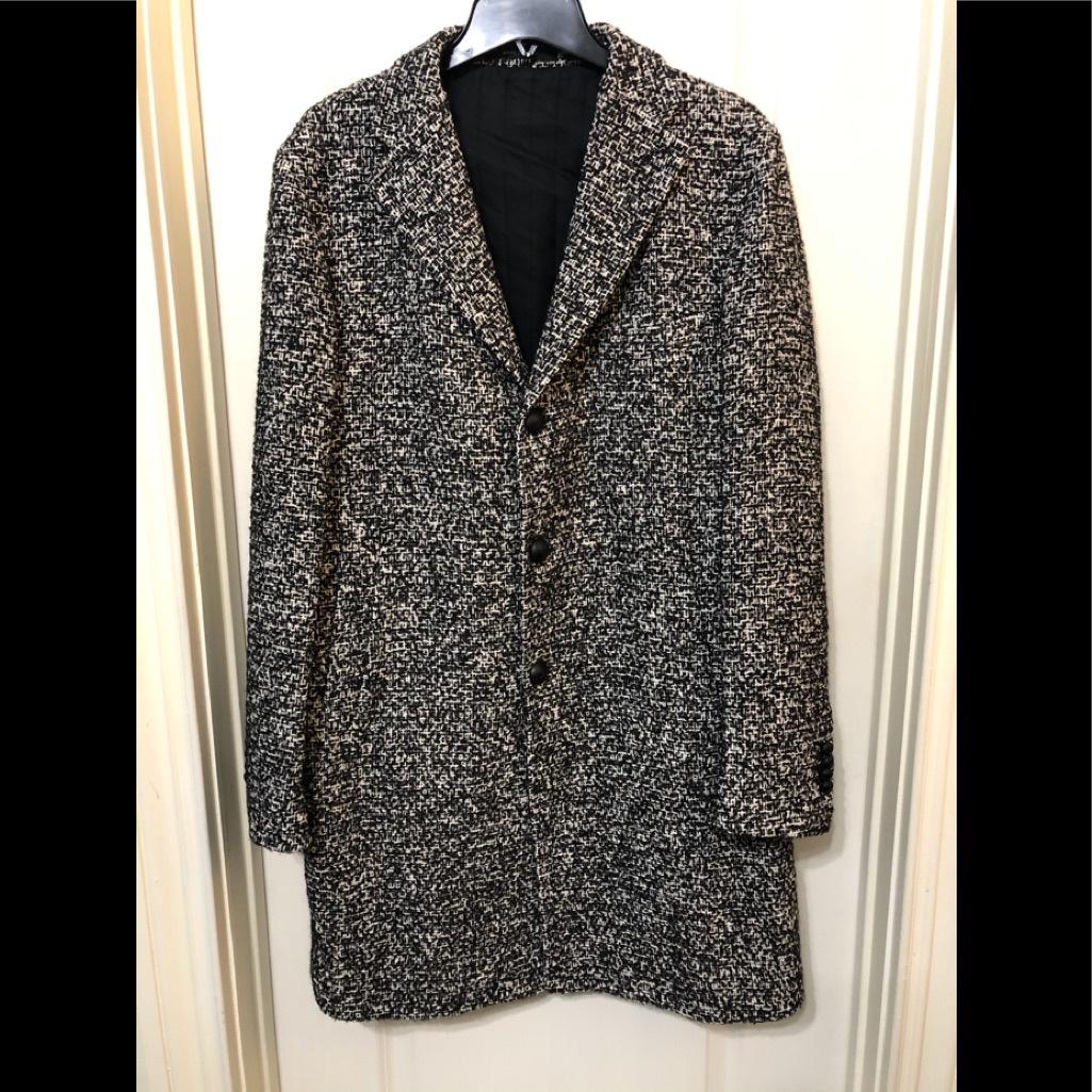 Tagliatore Single Breasted Coat In Black & White